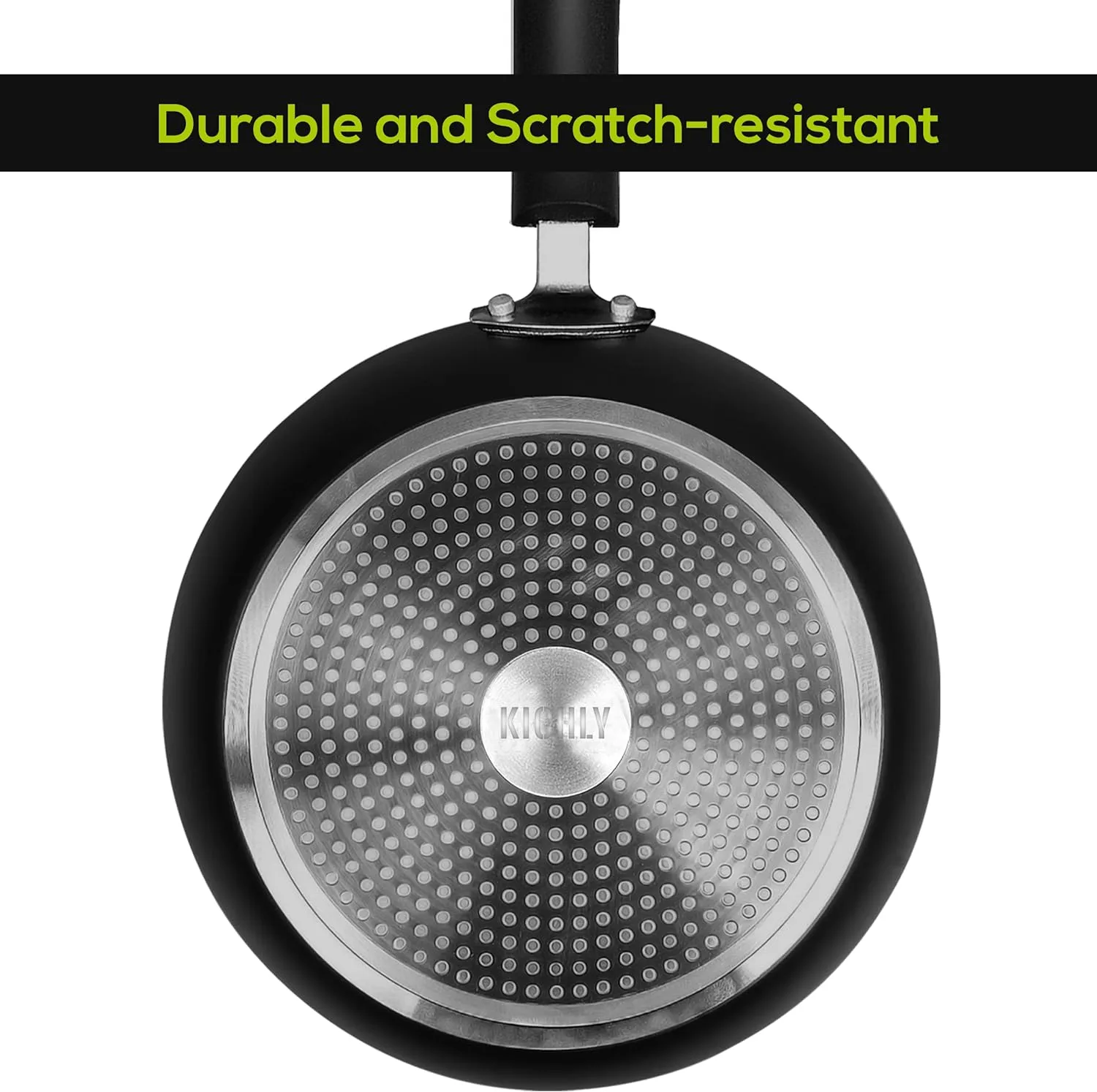 Aluminum Non Stick Frying Pan, Induction Frying Pan with Heat Resistant Handle, Anti-Scratch Omelette pan, Cooking Pan(Black,28cm)