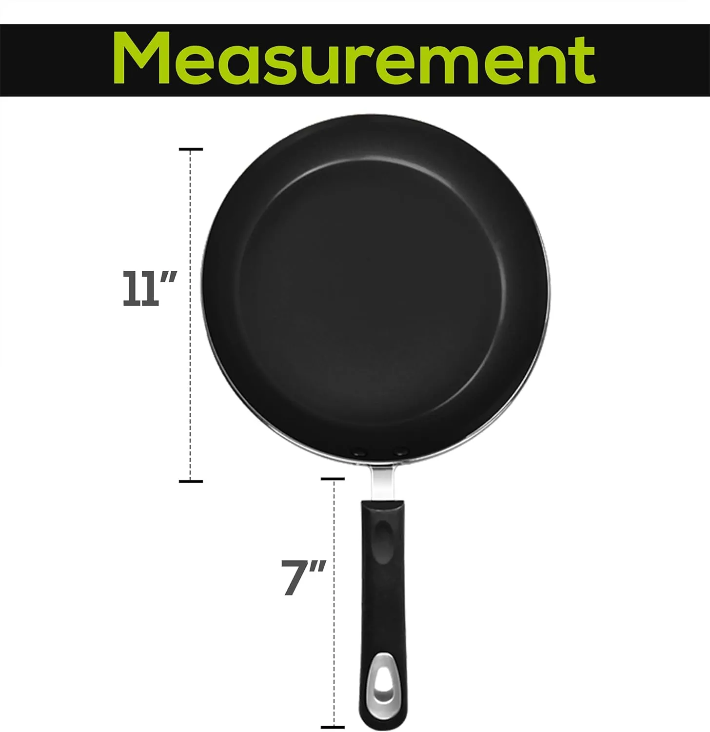 Aluminum Non Stick Frying Pan, Induction Frying Pan with Heat Resistant Handle, Anti-Scratch Omelette pan, Cooking Pan(Black,28cm)