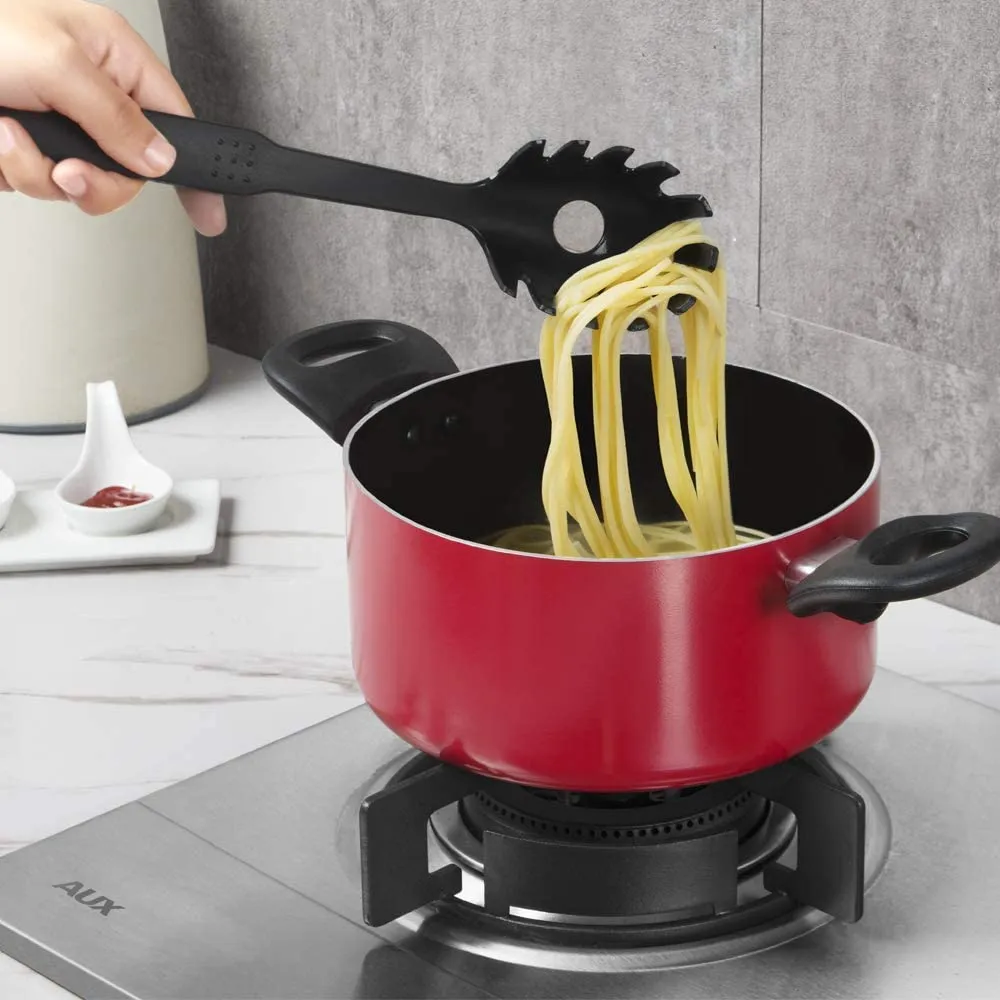 AMERICOOK 15-Piece Kitchen Pots and Pans Set, Colorful Cookware Set Nonstick with 5-piece Nylon Cooking Utensils, Multicolor