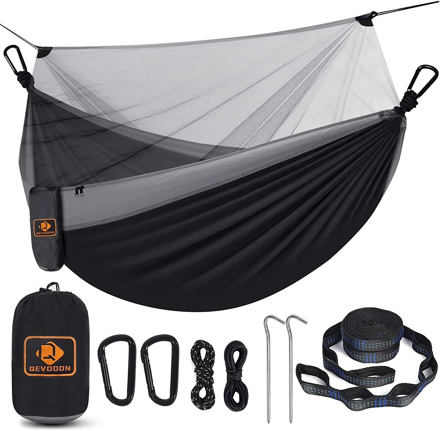 and Hammock Lightweight Hammocks Patio Camping Portable Nylon Beach Solid for Outsides Backpacking with Tree Cutting-edge Hiking Carabiners,Parachute with Best-selling collection Net,Travel Backyard Straps D-Shape Hammock