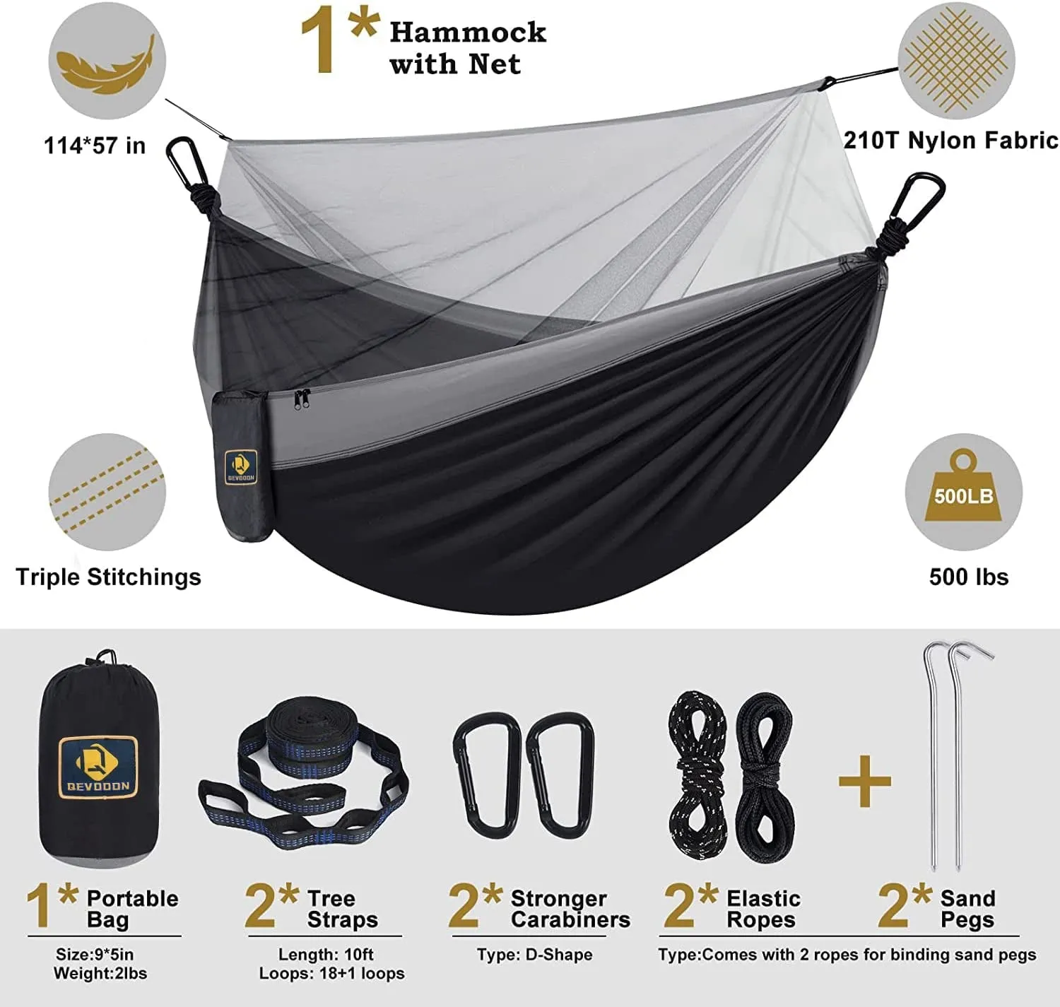 and Hammock Lightweight Hammocks Patio Camping Portable Nylon Beach Solid for Outsides Backpacking with Tree Cutting-edge Hiking Carabiners,Parachute with Best-selling collection Net,Travel Backyard Straps D-Shape Hammock