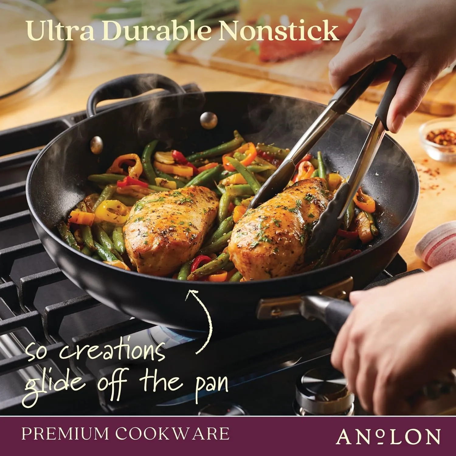 Anolon Advanced Home Hard-Anodized Nonstick 11-Piece Cookware Set (Onyx)