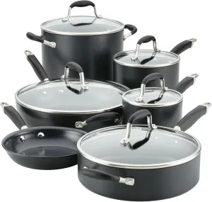 Anolon Advanced Home Hard-Anodized Nonstick 11-Piece Cookware Set (Onyx)