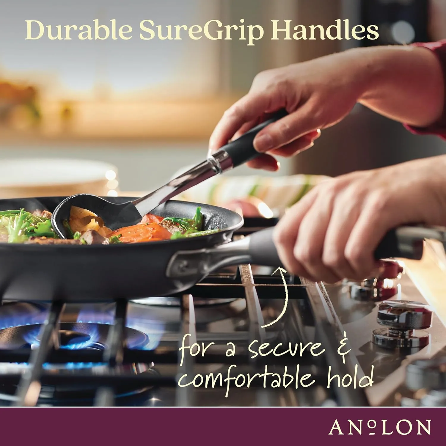 Anolon Advanced Home Hard Anodized Nonstick Frying Pan/Skillet, 10.25 Inch - Moonstone