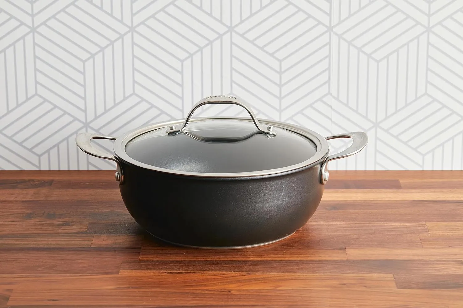 Anolon X Hybrid Nonstick Casserole Pan with Lid, Dark Gray