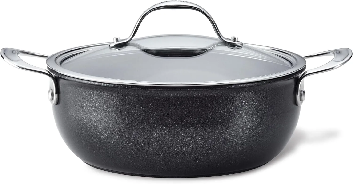 Anolon X Hybrid Nonstick Casserole Pan with Lid, Dark Gray