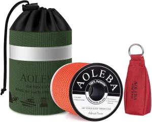 AOLEBA Arborist Throw Line Kit, Slick Arborist Rope Throw Weight Set with Reflective Storage Bag, 100% Polyester Rope, Arborist Equipment for High Limb, Throwing, Climbing, Tree Cutting