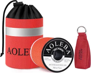 AOLEBA Arborist Throw Line Kit, Slick Arborist Rope Throw Weight Set with Reflective Storage Bag, 100% Polyester Rope, Arborist Equipment for High Limb, Throwing, Climbing, Tree Cutting