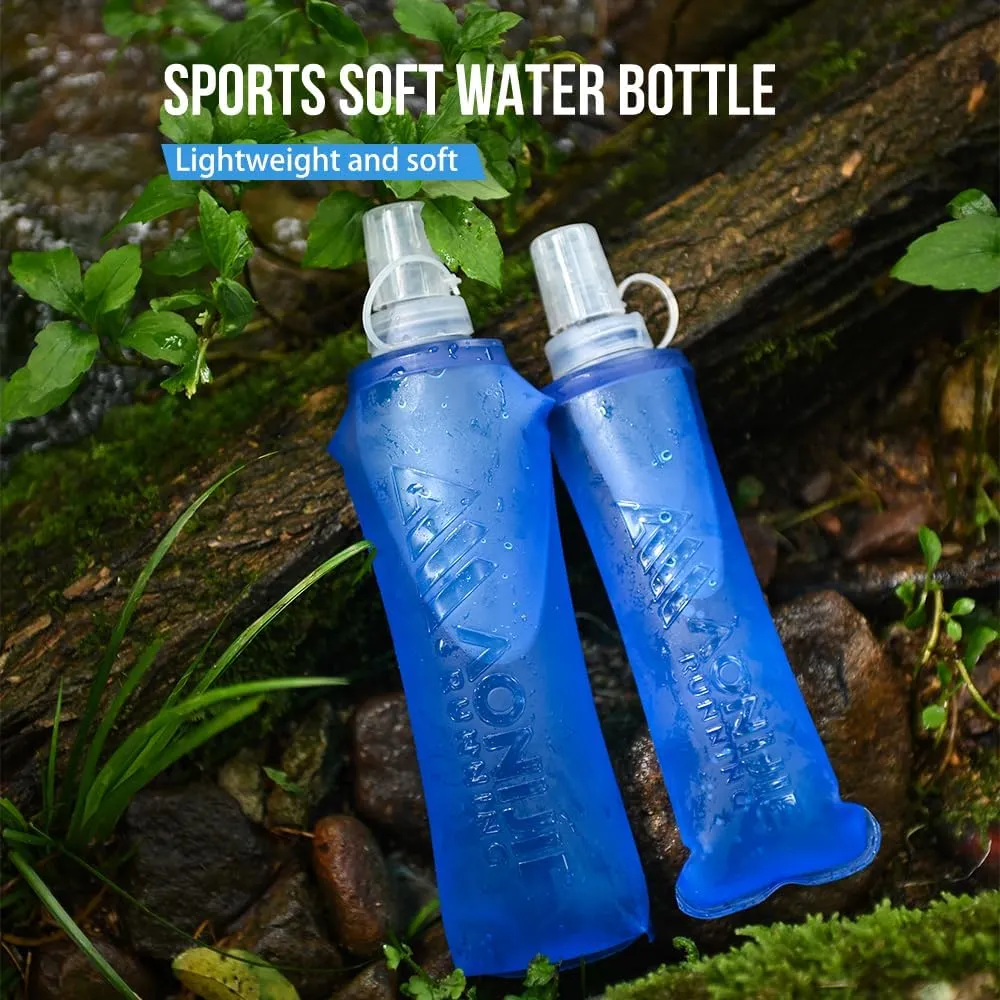 AONIJIE Soft Flask 250mL/500mL TPU Collapsible Water Bottles for Outdoor Sports Hydration Ideal for Running Hiking Cycling Climbing (C#250ML Soft Flask)