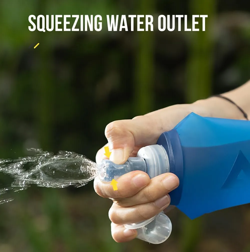 AONIJIE Soft Flask 250mL/500mL TPU Collapsible Water Bottles for Outdoor Sports Hydration Ideal for Running Hiking Cycling Climbing (C#250ML Soft Flask)