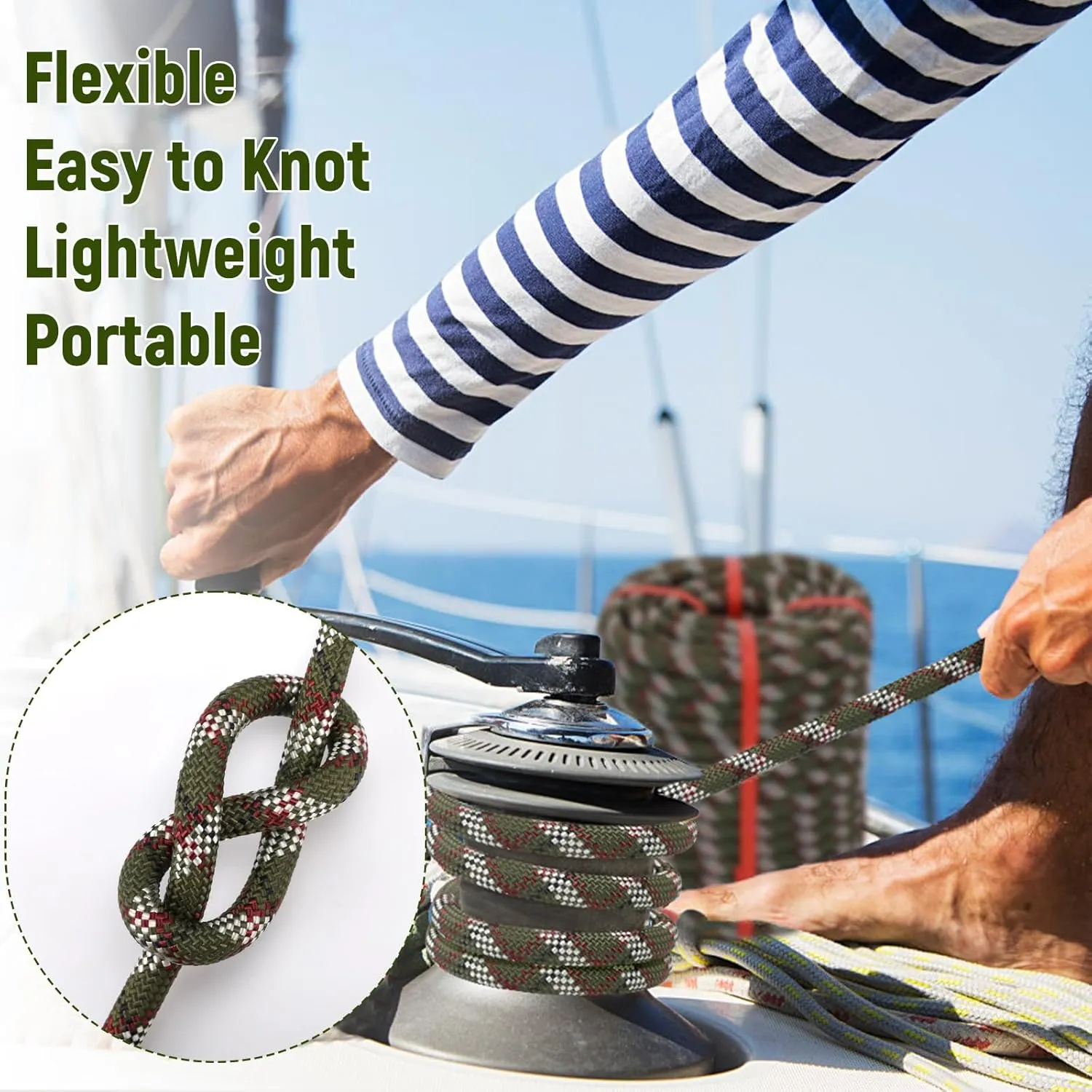 Arborist Rope Climbing Rope Arborist Rigging Rope 48 Strands Tree Rope(1/2 inch x 150ft) Rope for Climbing Tree Swing Pulling Sailing
