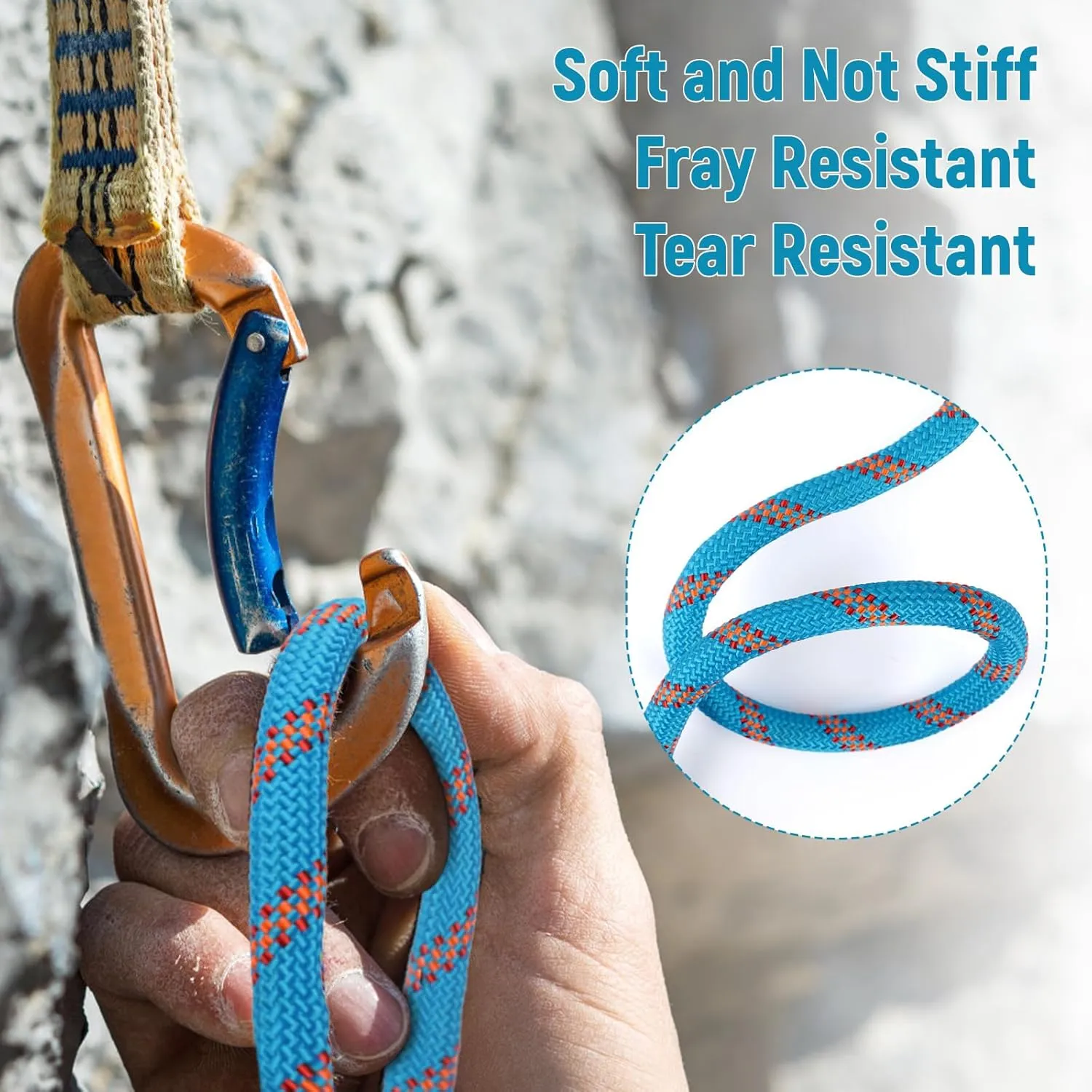 Arborist Rope Climbing Rope Arborist Rigging Rope 48 Strands Tree Rope(1/2 inch x 150ft) Rope for Climbing Tree Swing Pulling Sailing
