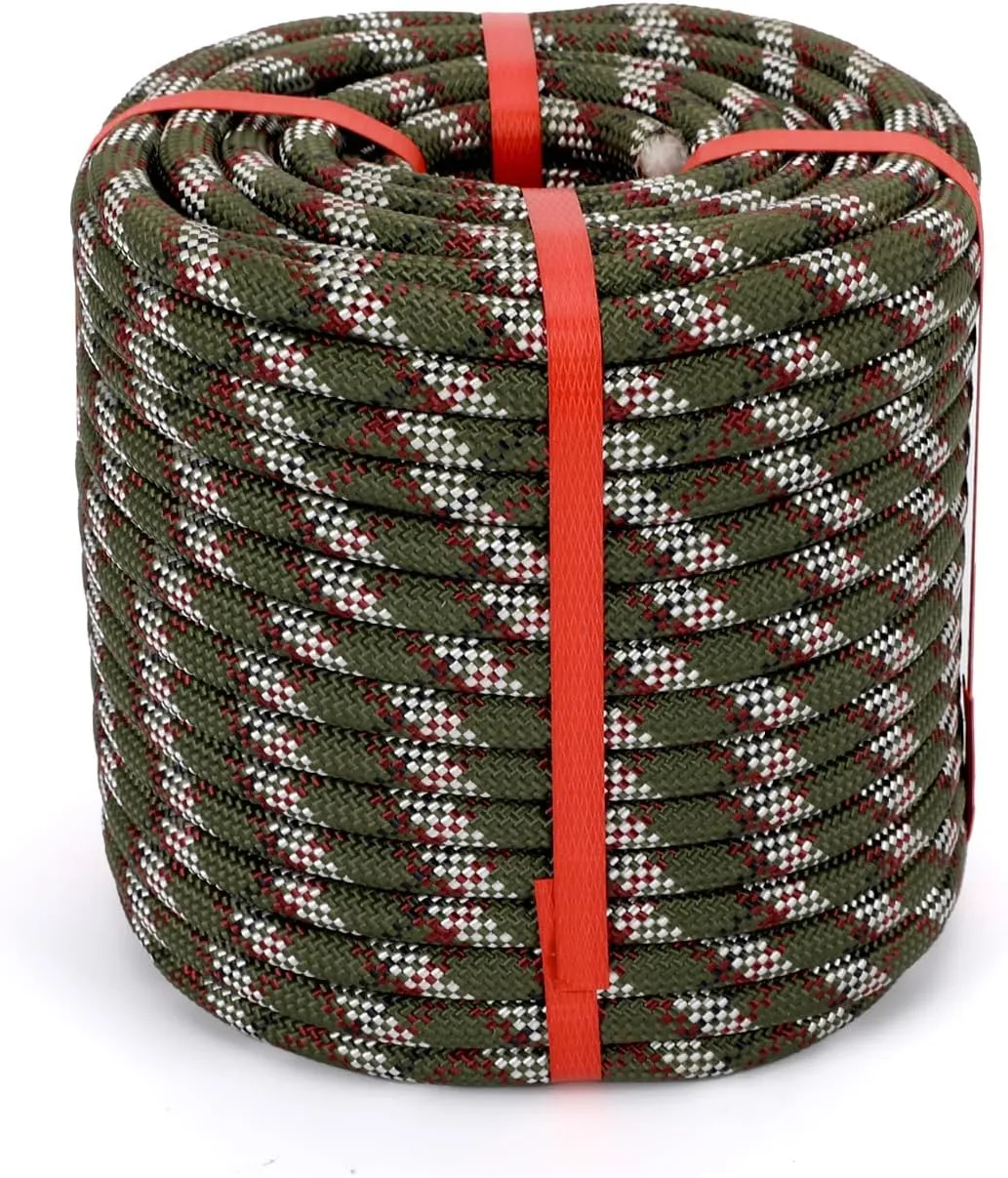 Arborist Rope Climbing Rope Arborist Rigging Rope 48 Strands Tree Rope(1/2 inch x 150ft) Rope for Climbing Tree Swing Pulling Sailing
