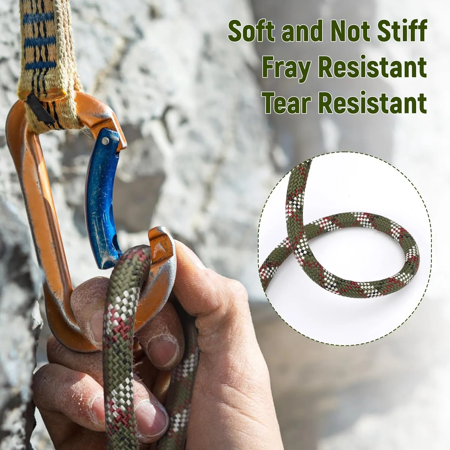 Arborist Rope Climbing Rope Arborist Rigging Rope 48 Strands Tree Rope(1/2 inch x 150ft) Rope for Climbing Tree Swing Pulling Sailing