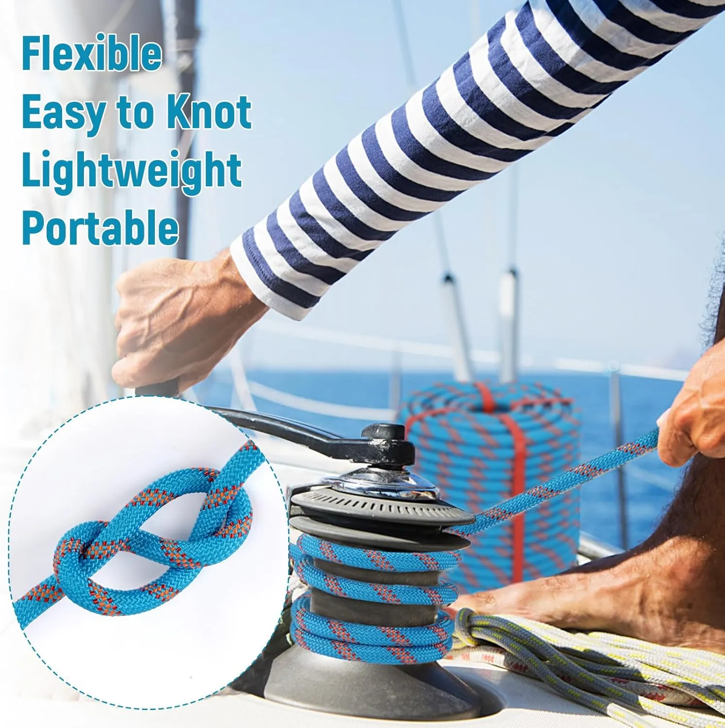 Arborist Rope Climbing Rope Arborist Rigging Rope 48 Strands Tree Rope(1/2 inch x 150ft) Rope for Climbing Tree Swing Pulling Sailing