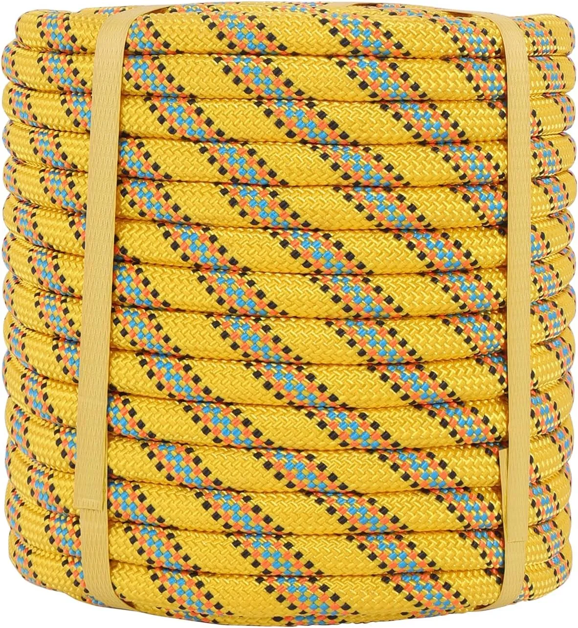 Arborist Rope Climbing Rope（1/2 inch x 150ft） Bull Rope for Construction Climbing Swing Sailing
