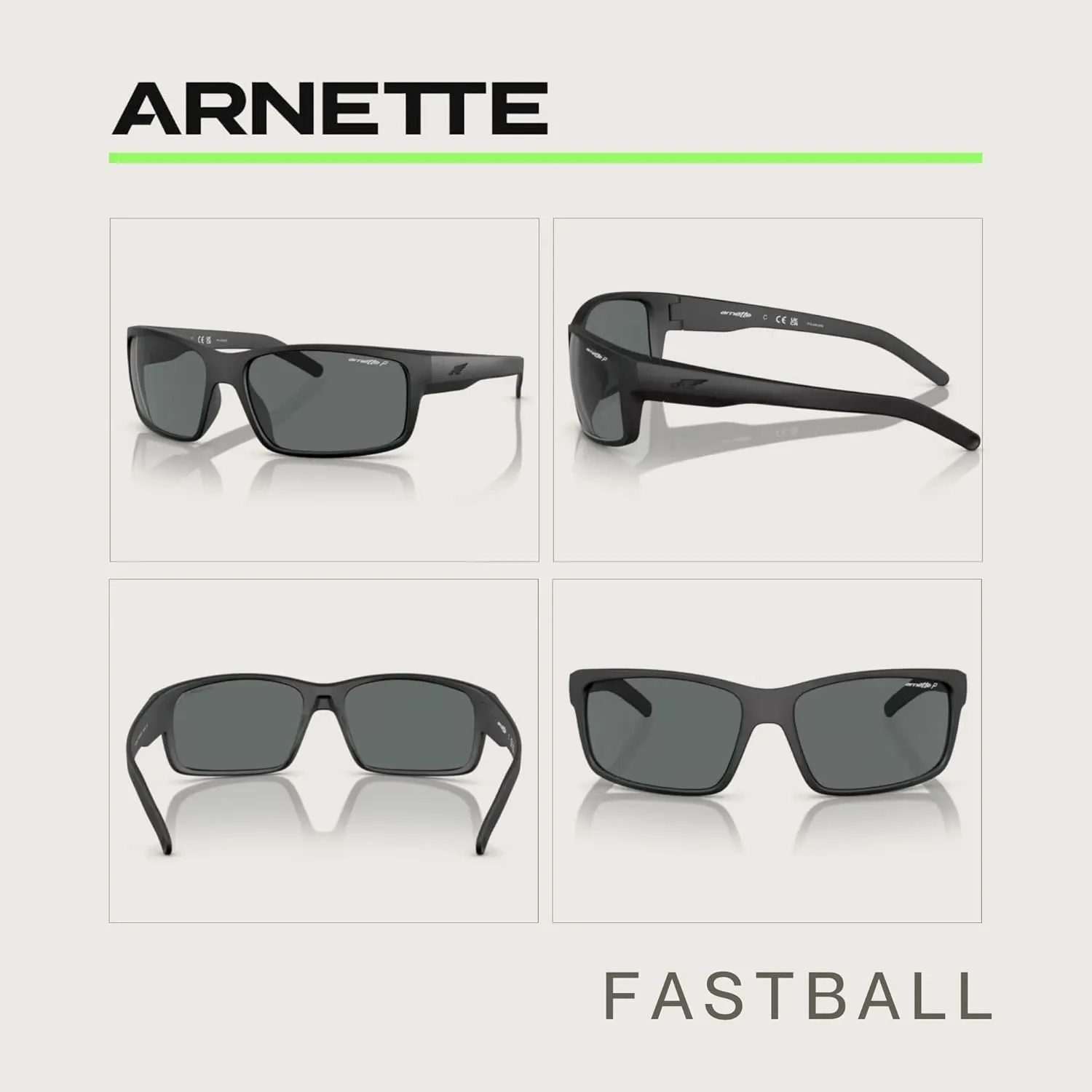 ARNETTE AN4202 Rectangle Sunglasses for Men   BUNDLE with Designer iWear Eyewear Care Kit