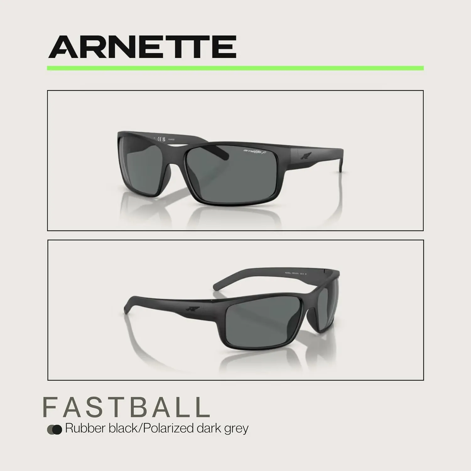 ARNETTE AN4202 Rectangle Sunglasses for Men   BUNDLE with Designer iWear Eyewear Care Kit
