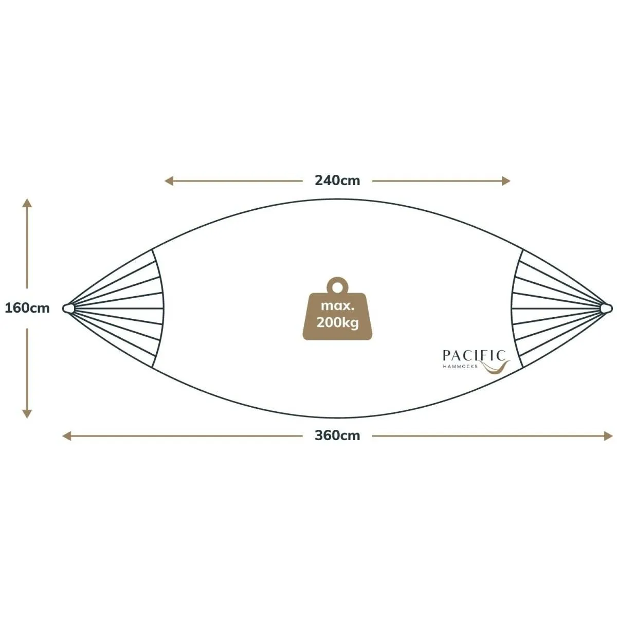 Authentic Double Vichy Hammock in Navy