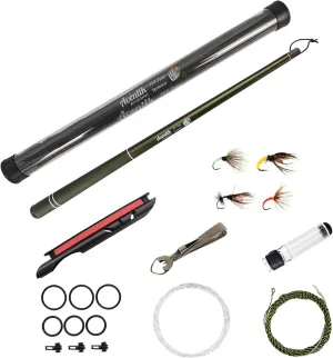 Aventik FreshStart Tenkara Rod in 7ft/8ft, Complete Beginner Tenkara Rod Kit, 24T Carbon Fiber, Easy to Cast Flexible Durable Lightweight and Compact