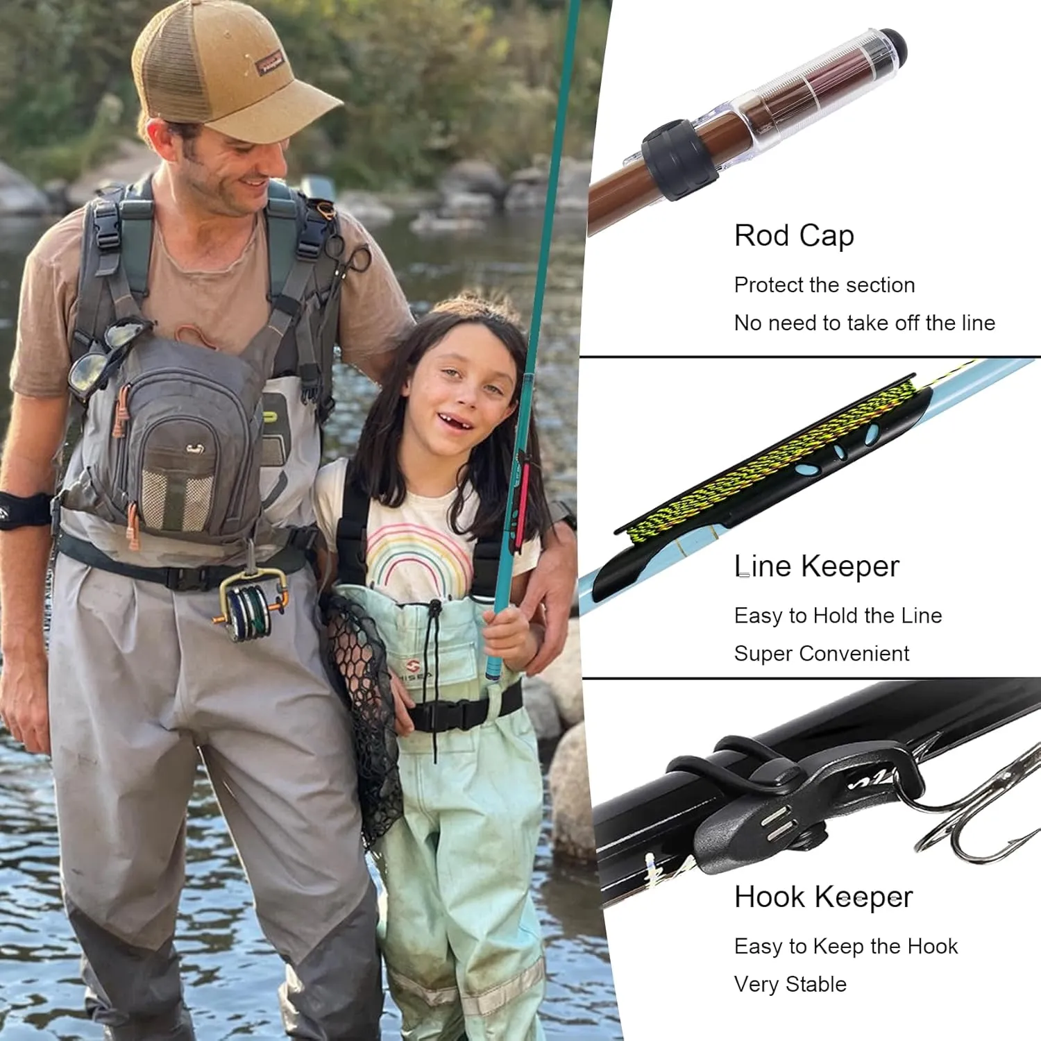 Aventik FreshStart Tenkara Rod in 7ft/8ft, Complete Beginner Tenkara Rod Kit, 24T Carbon Fiber, Easy to Cast Flexible Durable Lightweight and Compact