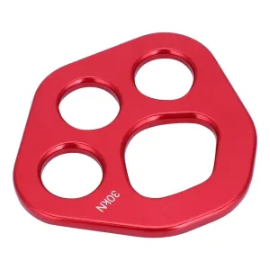 Aviation Aluminum Rock Climbing Rigging Plate, Heavy Duty 4 Hole Multi Anchor Point Gear, Good for Rock Climbing Rigging Plate, Used for Outdoor Activities