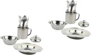 balacoo Camping Utensils Stainless Steel Silver Camping Cookware Camping Accessories Outdoor Tableware