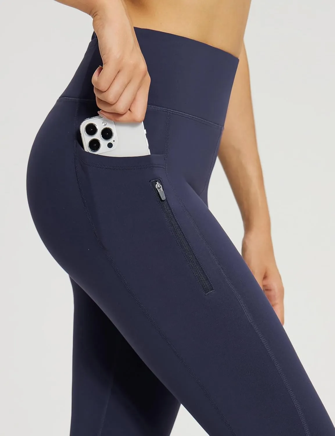 baleaf Fleece Lined Leggings Women Waterproof Thermal Pants Winter Workout Running Tights with Pockets Cold Weather Gear