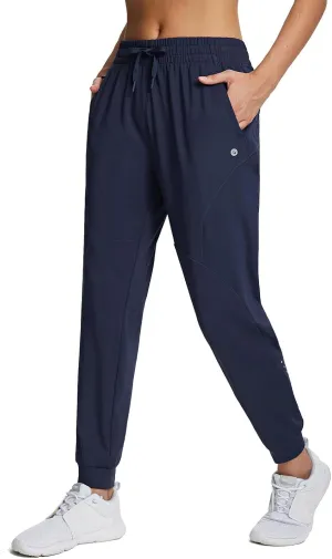 baleaf Women's Fleece Lined Pants Joggers Water-Resistant Zipper Pocket Thermal Sweatpants Winter Running Hiking Jogging