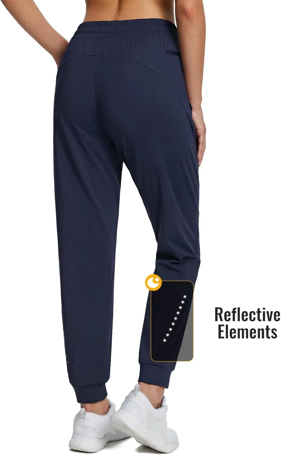 baleaf Women's Fleece Lined Pants Joggers Water-Resistant Zipper Pocket Thermal Sweatpants Winter Running Hiking Jogging
