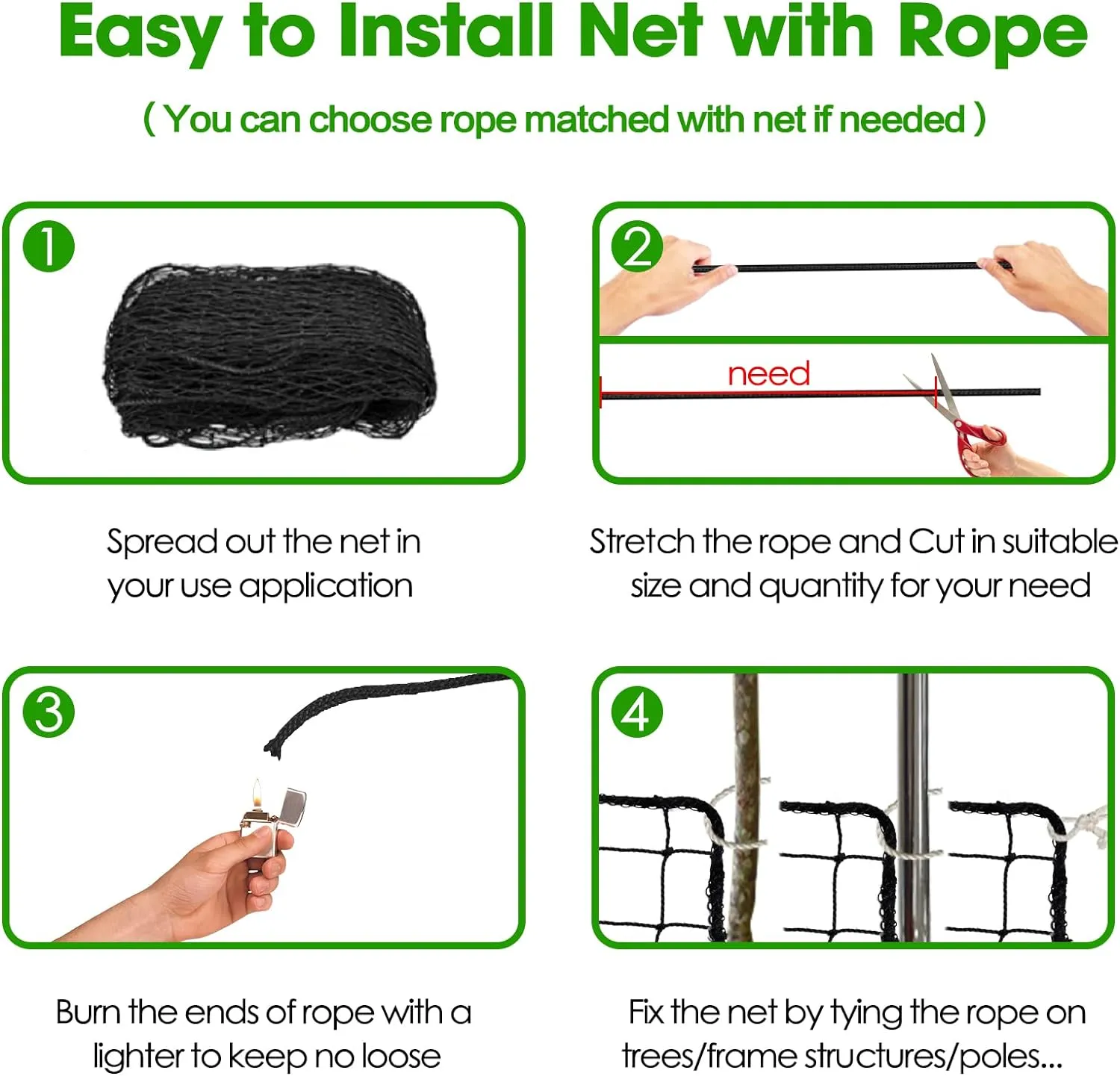 Baseball Softball Backstop Nets, Heavy Duty Sports Netting Barrier #18 Baseball Netting 10'x10'/10'x20'/15'x15'…