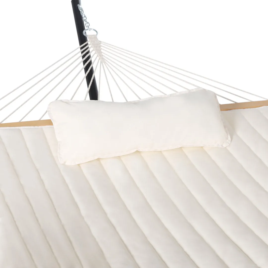 Bchester Double Spreader Bar Hammock with Stand Arlmont & Co. Color: Cream