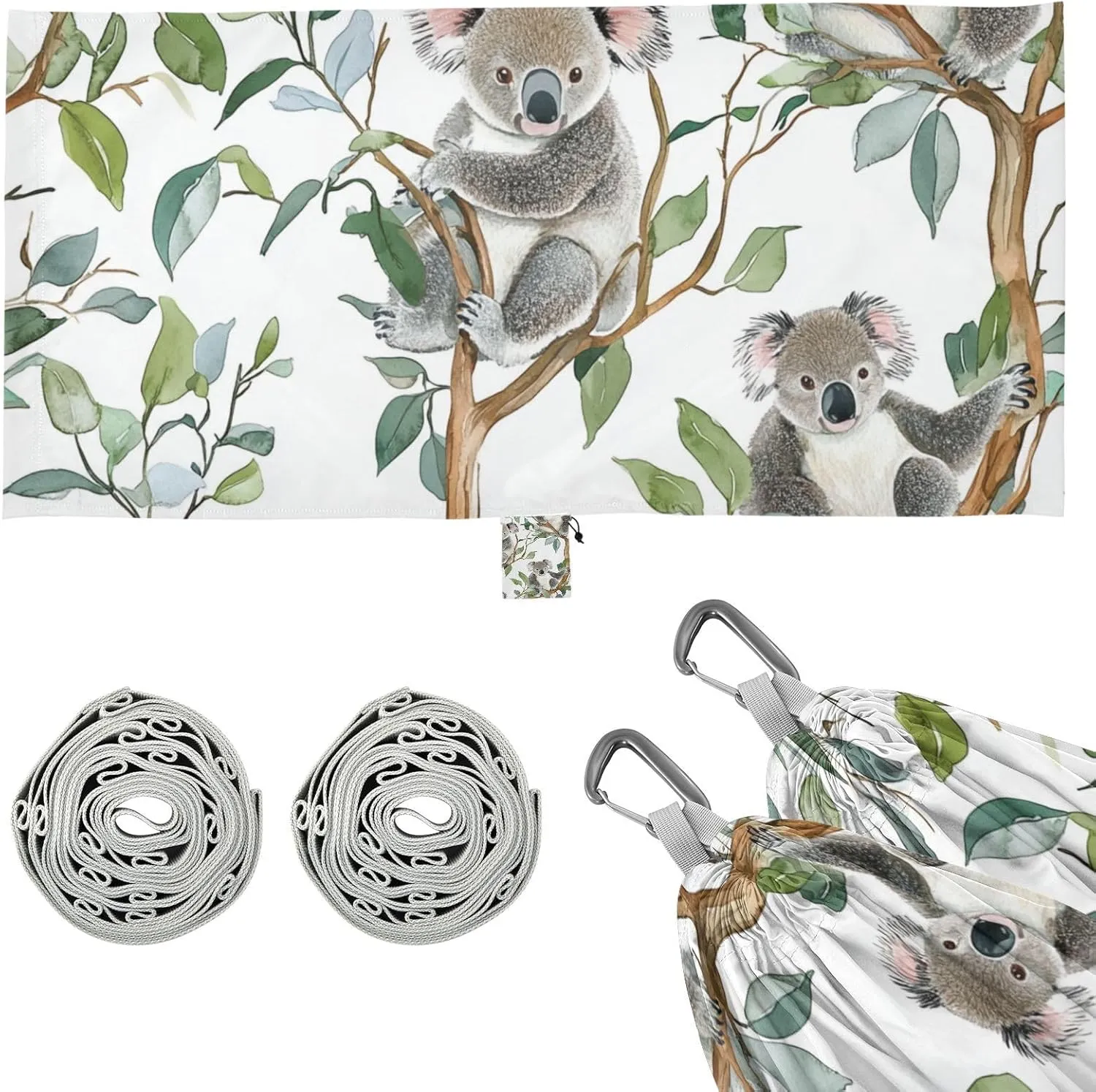 Beauty Koala White Camping Hammock Backyard Hammock for Indoor Outdoor Patio