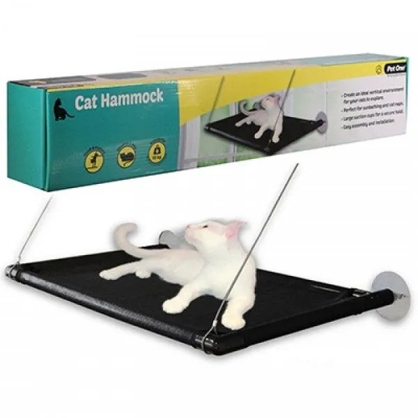 Bed Pet One Window Hammock 67x40cm - Black