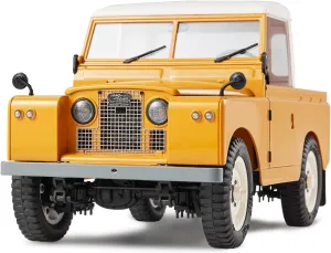 BEEZRC FMS 1/12 RC Crawler Land Rover Series II RC RTR 4WD 2.4G Model Car Hobby RC Crawler RC Cars Offroad RC Truck Remote Control Car with Transmitter LED Lights for Adults(Yellow)