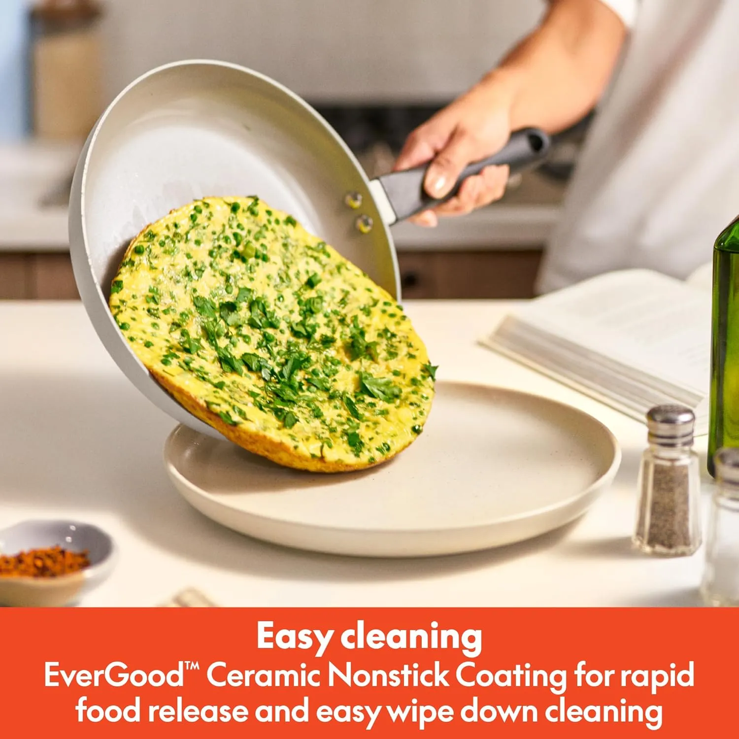 bella 12 Piece Cookware Set with EverGood™ Ceramic Nonstick Coating​, Dishwasher & Oven Safe, All Stovetops Compatible, Tempered Glass Lids and Cool Touch Handles, Oatmilk