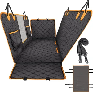 BENCMATE 6 in 1 Dog Car Seat Cover for Pets, Scratchproof & Waterproof Seat Cover Hammock, 600D Grippy & Durable, Mesh Window Seat Cover for Vehicle, with Extra Overhead Mesh Cover, Standard