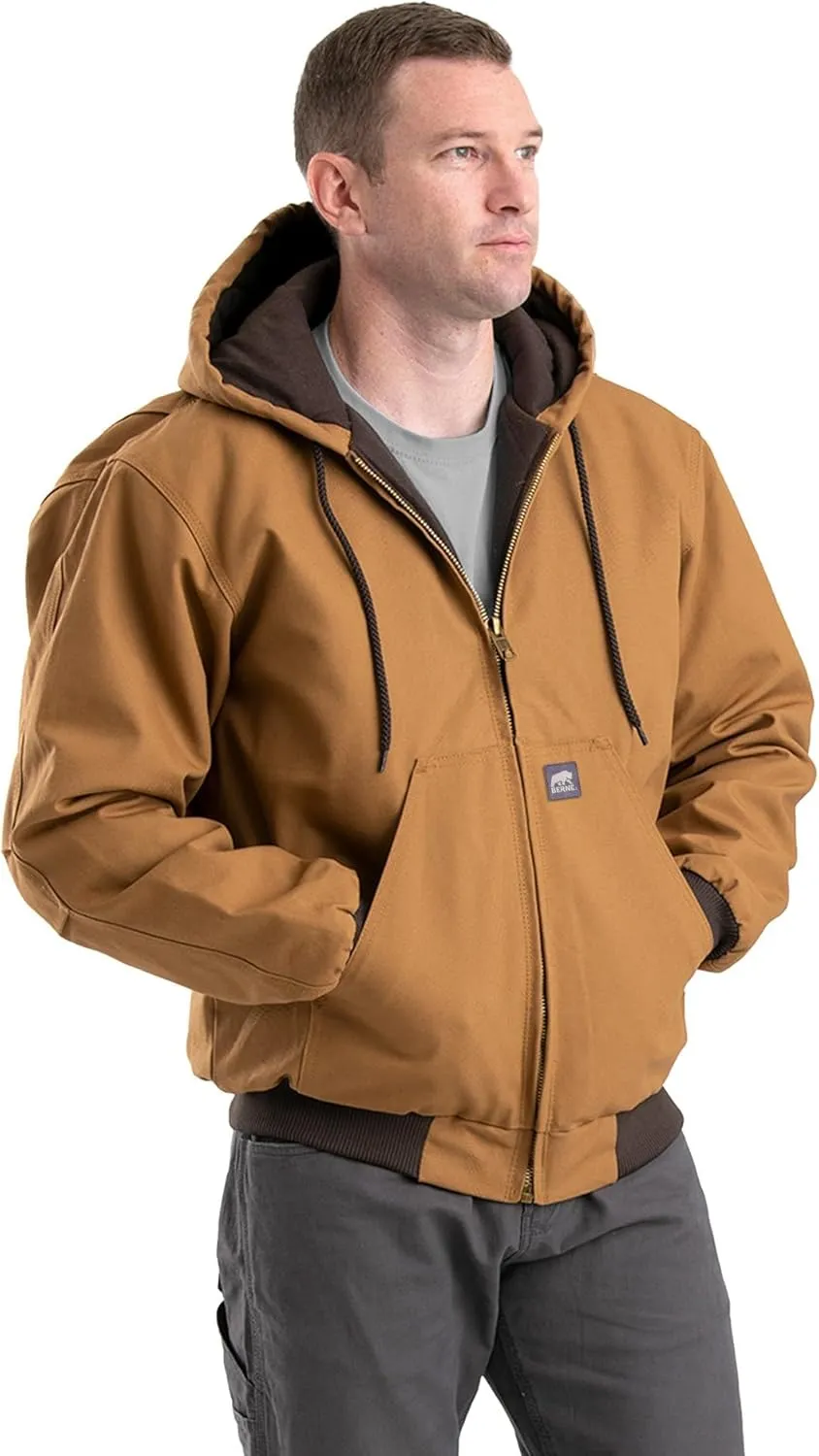 Berne Men's Heritage Duck Hooded Active Work Jacket