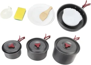 BESPORTBLE 1 Set Outdoor Tableware Set Kit Folding Cooking Pots Camping Cookware Camping Accessories Folding Pot Cooking Equipment