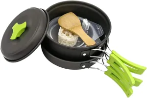 BESPORTBLE 1set Outdoor Camping Cookware Portable Pots and Utensils for People Non-Stick Handles for Hiking Picnics and Outdoor Cooking Activities