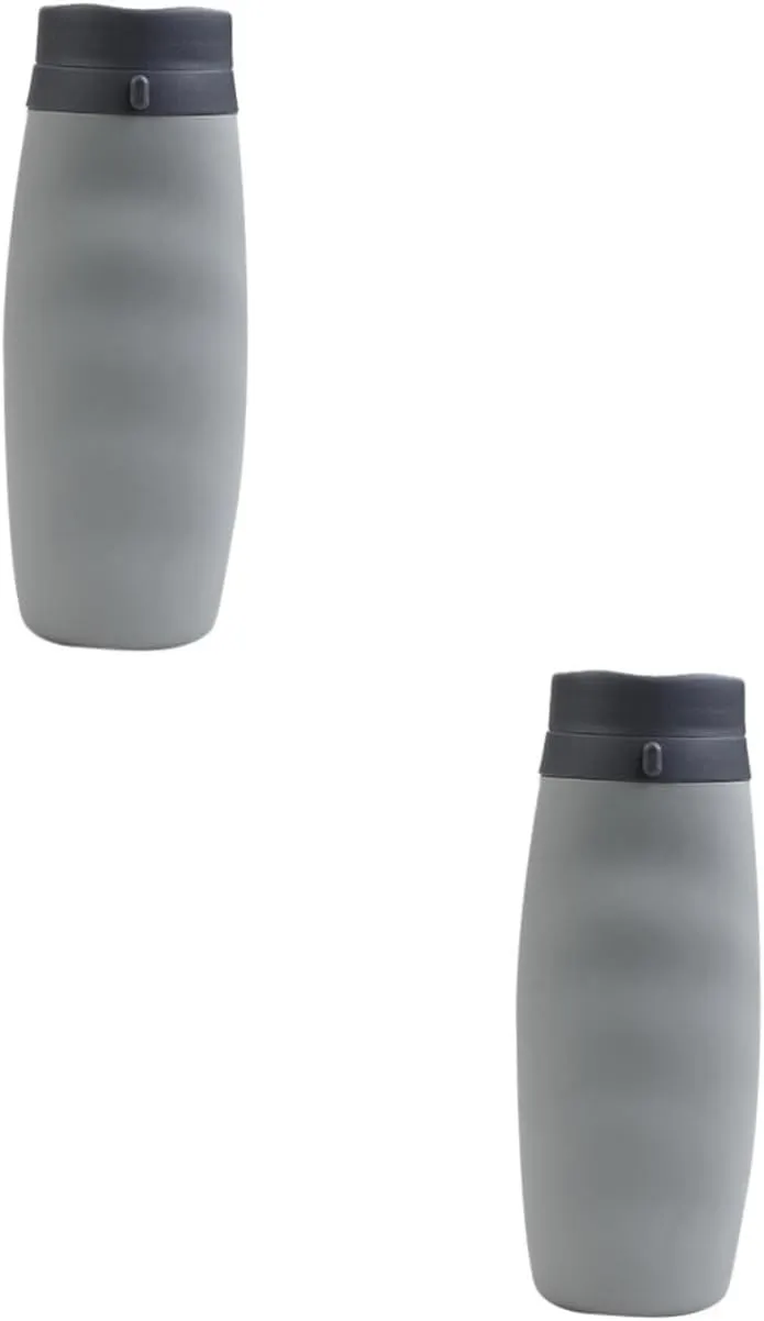 BESPORTBLE 2pcs Collapsible Cup Sports Water Bottle Folding Design Leakproof Seal Ideal for Travel Outdoor Fitness