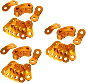 BESPORTBLE 3sets Tent Guy Ropes Camping Reflective Rope Wind Buckles Aluminum Alloy Adjuster Fixed Buckle Fastener 40pcs*3
