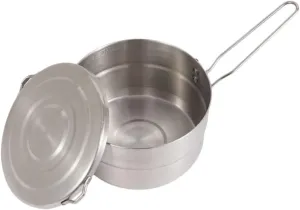 BESPORTBLE Outdoor Camping Pot Portable Stainless Steel Cookware for Hiking Backpacking Compact Easy to Carry Cooking Tool for Camping Hiking and Outdoor Cooking