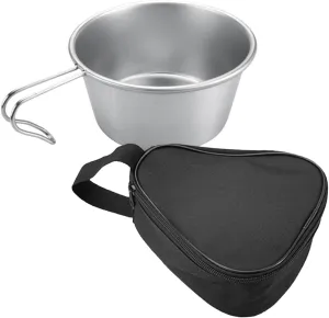 BESPORTBLE Stainless Steel Salad Bowl Camping Bowl Cup Handles Compact for Outdoor