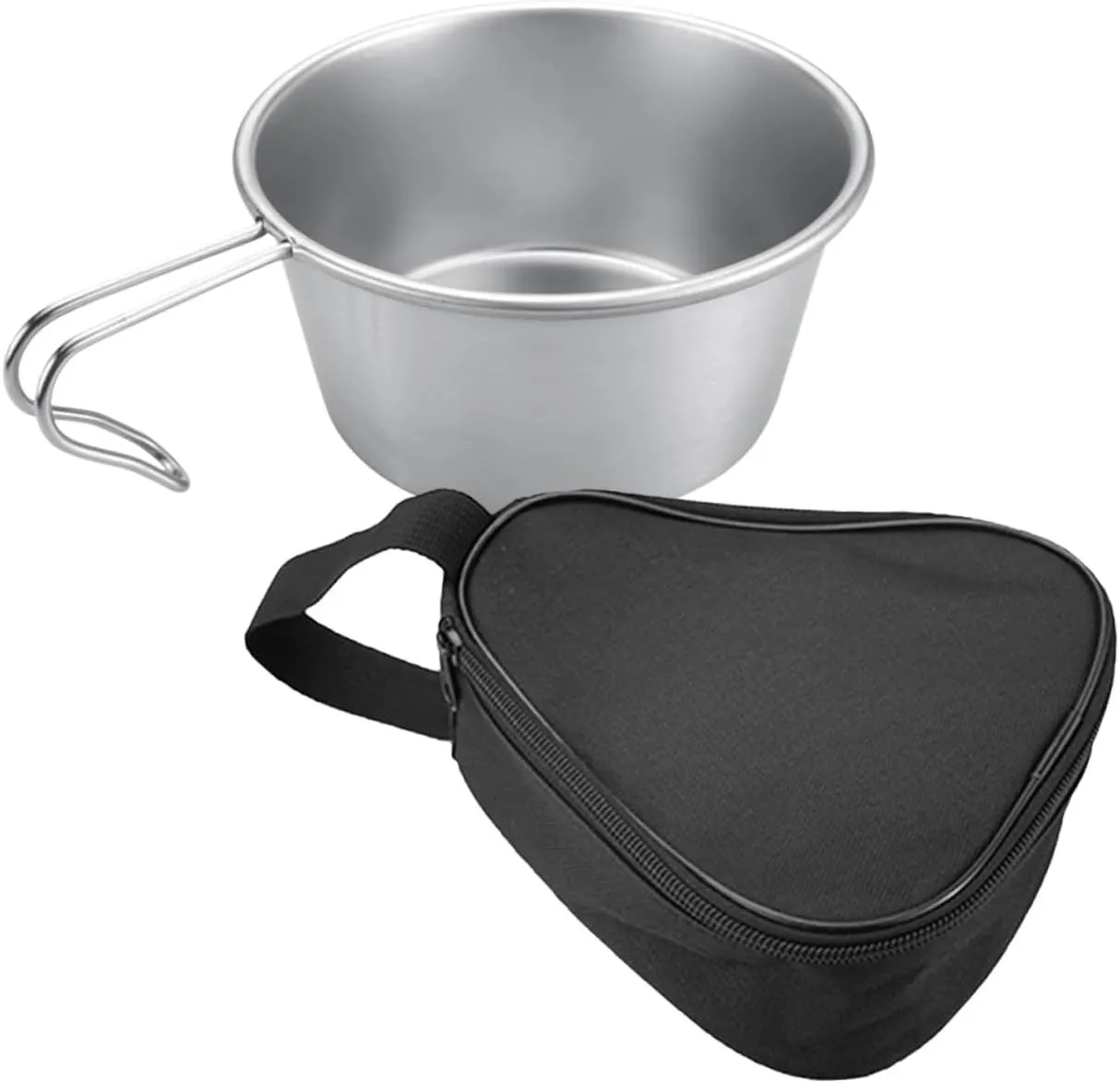 BESPORTBLE Stainless Steel Salad Bowl Camping Bowl Cup Handles Compact for Outdoor