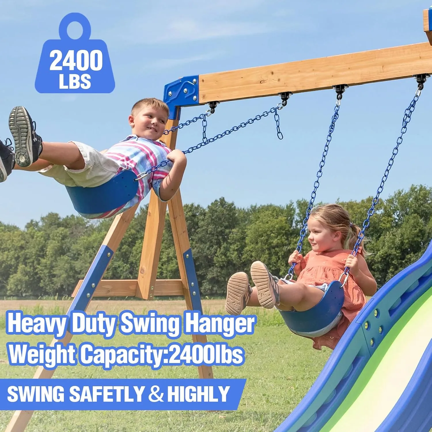 BETOOLL Swing Hangers with Bearing, Heavy Duty Porch Swing Hanging Kit for Outdoor Playground Tree Indoor Ceiling Mount Hardware Brackets Hooks for Yoga Hammock Punching Bag Accessories 4PCS Black