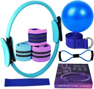 Better Me Pilates Kit, Betterme Pilates Essential Kit for Women, with Working Out Glutes Yoga Ball, 25cm Figure 8 Resistance Band Yoga Bands for Home Workouts