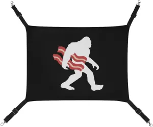 Bigfoot Carrying Bacon Cat Hanging Hammock Soft Breathable Pet Cage Dog Hammock with Adjustable Straps and Metal Hooks