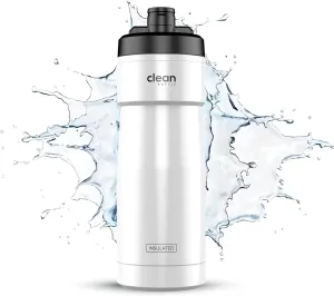Bike Water Bottles | Insulated Bike Water Bottle | Easy Clean Nozzle, Easy Squeeze | Cycling Mountain Fitness Water Bottle | Gym Sport Bottle | (White, Sport 20)