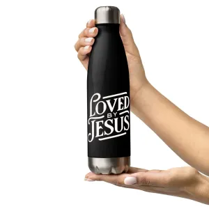 Black Stainless steel water bottle Loved by Jesus